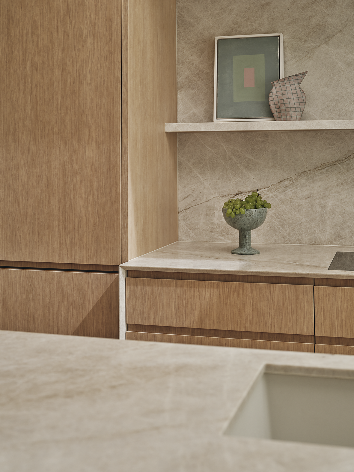 Detail of Lanserring bespoke luxury kitchen